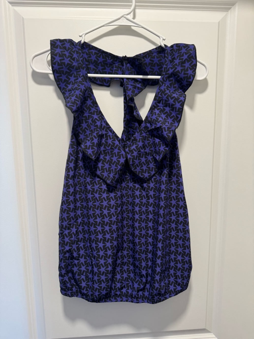 Charlotte Russe Purple Star-Print Ruffle Camisole